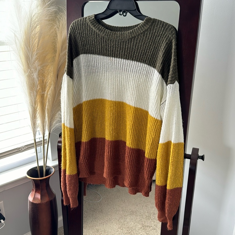 Striped Color Sweater (L)